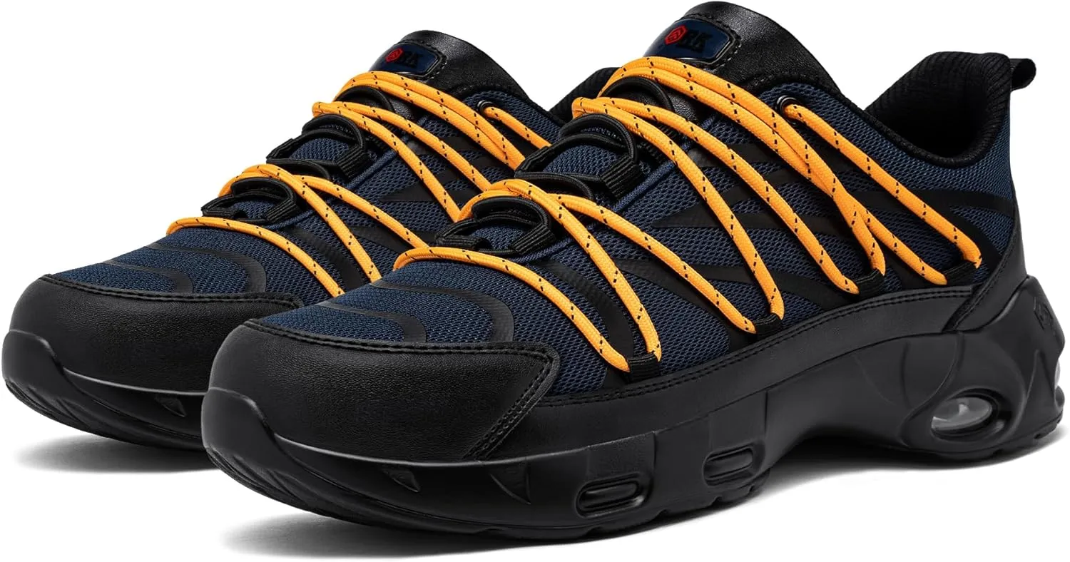 LARNMERN Steel Toe Shoes for Men Lightweight Safety Shoes Work Air Cushion Construction Zapatos Punta de Acero para Hombres