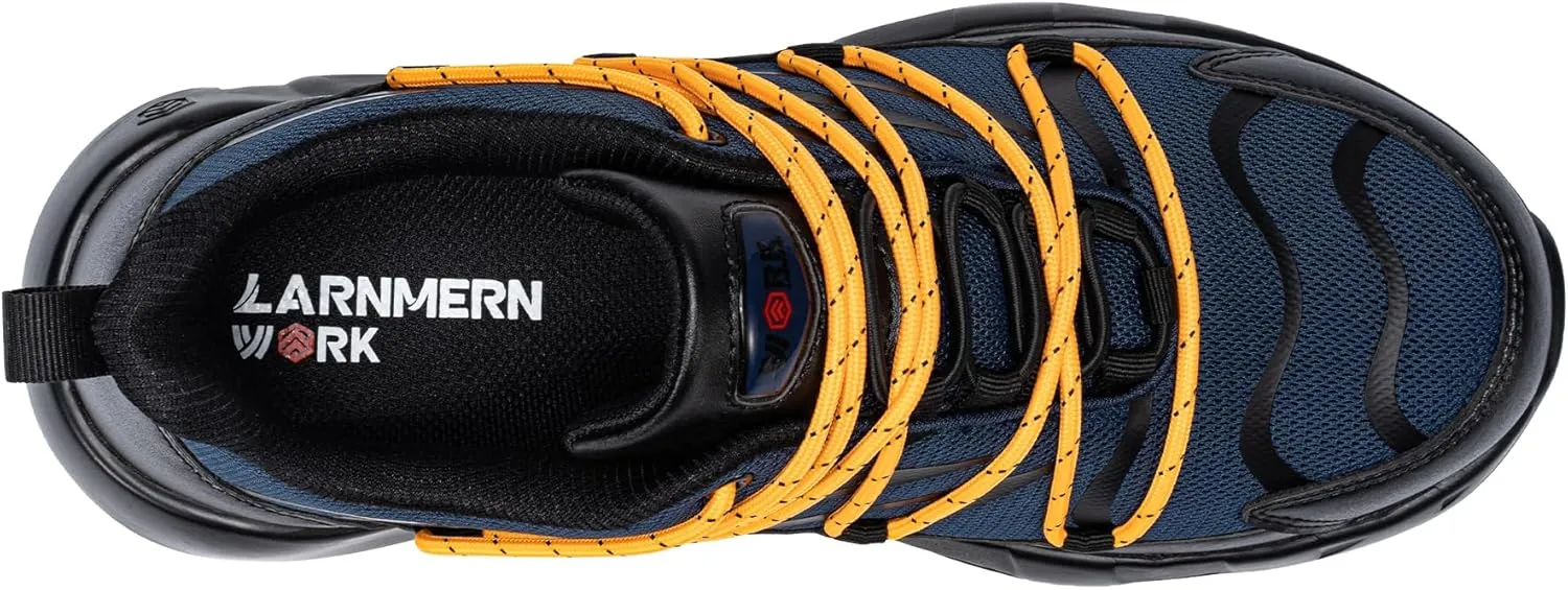 LARNMERN Steel Toe Shoes for Men Lightweight Safety Shoes Work Air Cushion Construction Zapatos Punta de Acero para Hombres