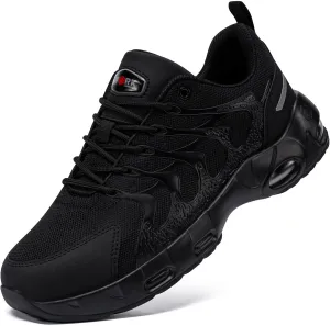 LARNMERN Steel Toe Shoes for Men Lightweight Safety Shoes Work Air Cushion Construction Zapatos Punta de Acero para Hombres