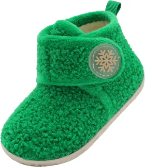 LeIsfIt Toddler Slippers Boys Girls House Slippers Kids Winter Boots Warm Lightweight House Shoes with Non-Slip Sole
