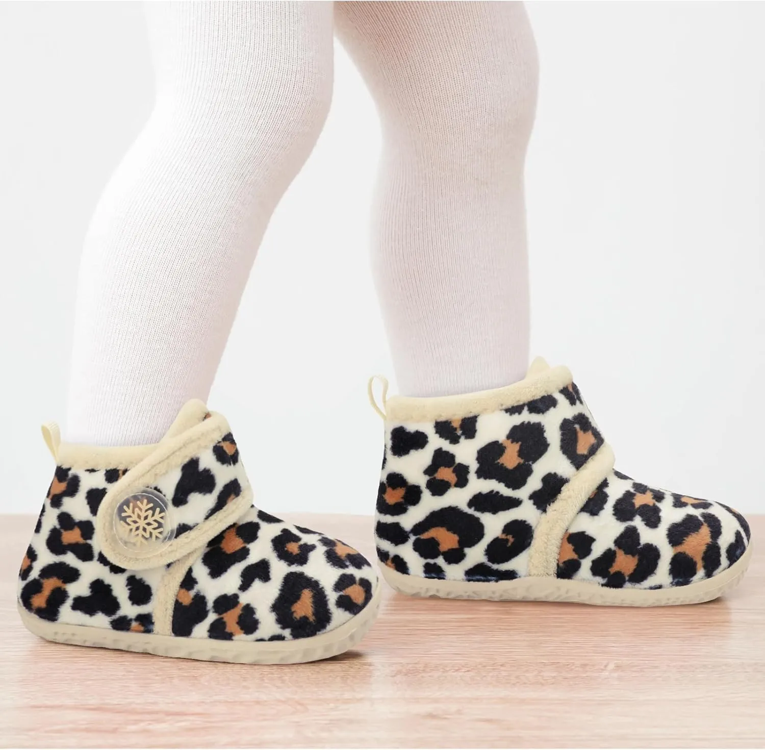 LeIsfIt Toddler Slippers Boys Girls House Slippers Kids Winter Boots Warm Lightweight House Shoes with Non-Slip Sole