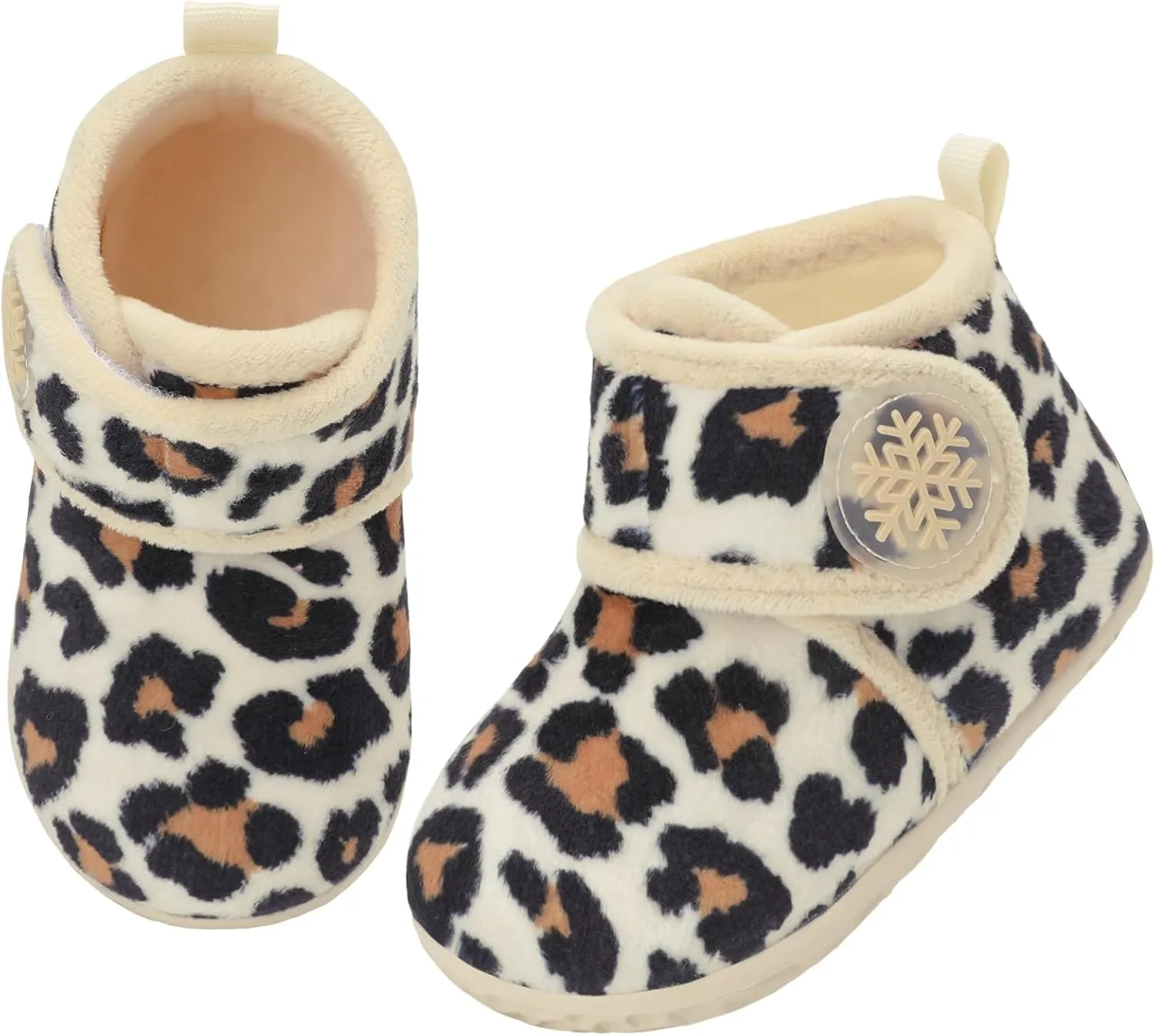 LeIsfIt Toddler Slippers Boys Girls House Slippers Kids Winter Boots Warm Lightweight House Shoes with Non-Slip Sole