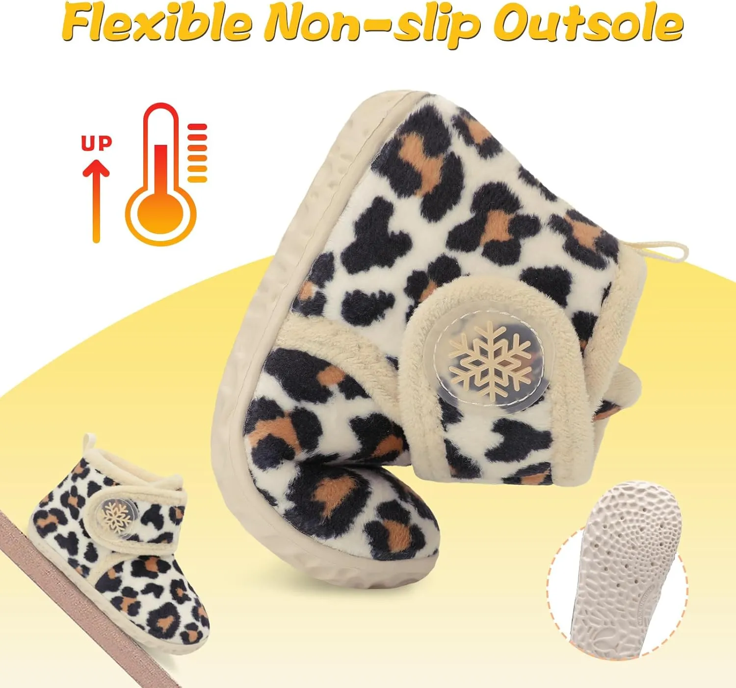 LeIsfIt Toddler Slippers Boys Girls House Slippers Kids Winter Boots Warm Lightweight House Shoes with Non-Slip Sole