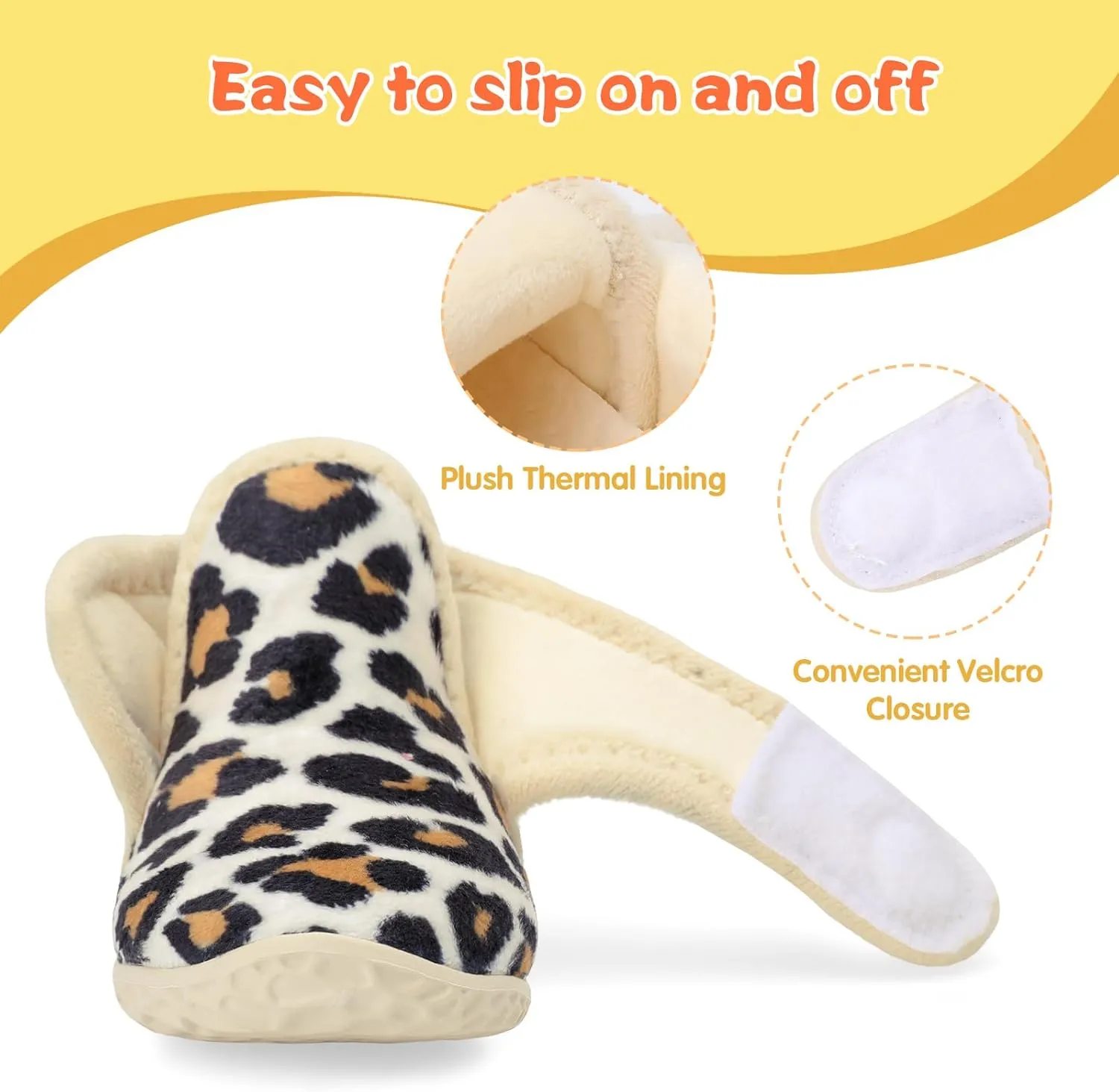 LeIsfIt Toddler Slippers Boys Girls House Slippers Kids Winter Boots Warm Lightweight House Shoes with Non-Slip Sole