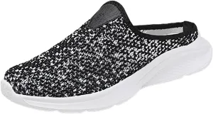 Leisure Women's Slip On Travel Soft Sole Comfortable Shoes Womens Casual Slip on Shoes to Wear with Casual Dresses (Black, 7.5)