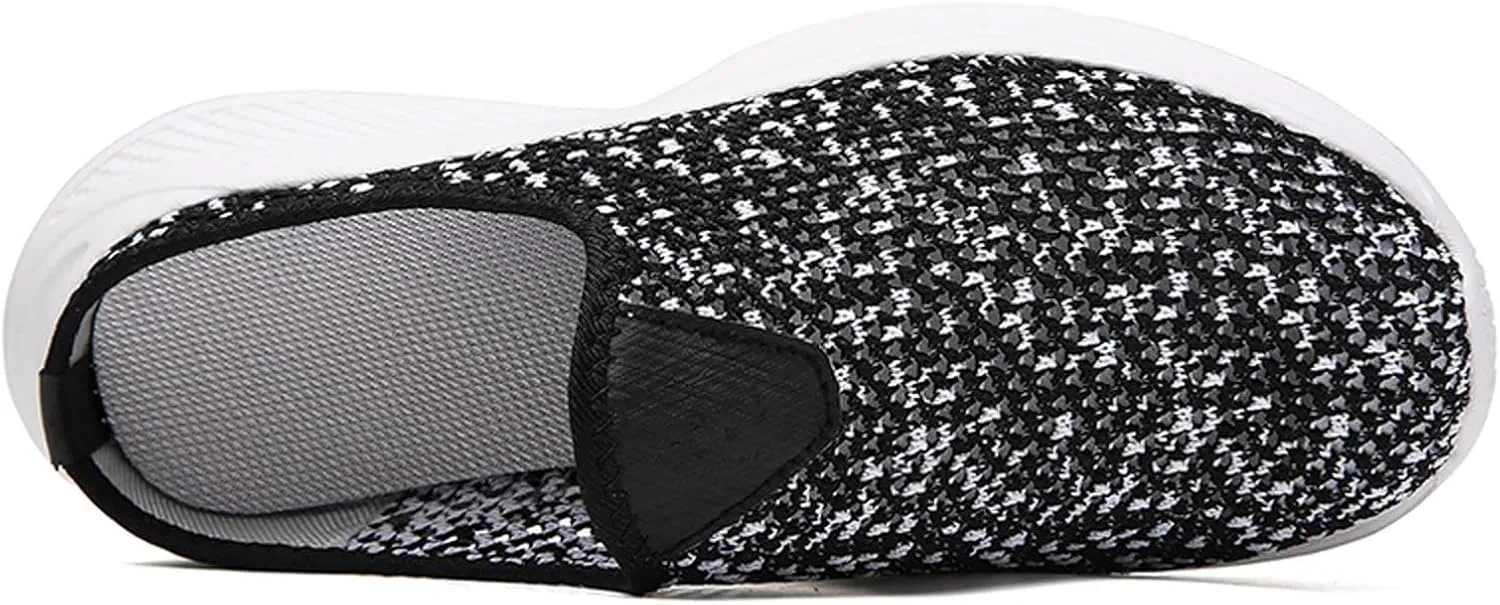Leisure Women's Slip On Travel Soft Sole Comfortable Shoes Womens Casual Slip on Shoes to Wear with Casual Dresses (Black, 7.5)