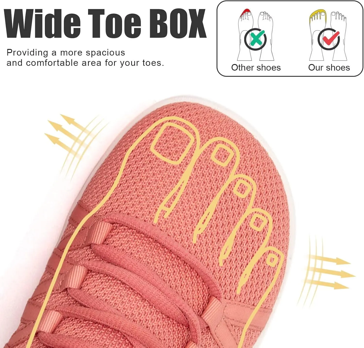 Linenghs Barefoot Shoes Women Minimalist Wide Toe Box Walking Shoes Zero Drop Sole Width Fashion Sneaker Trail Runner