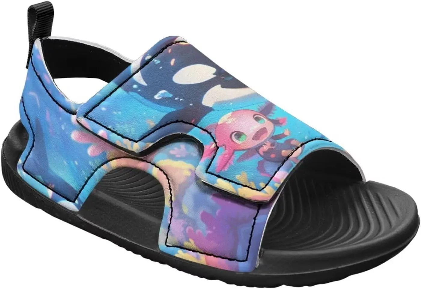 Little Girls Axolotl Star Sport Sandals Kids Toddler Causal Open Toe Outdoor Summer Shoes Hiking Water Sandals