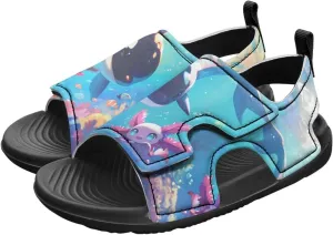 Little Girls Axolotl Star Sport Sandals Kids Toddler Causal Open Toe Outdoor Summer Shoes Hiking Water Sandals