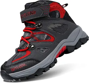 Littleplum Boys Snow Boots Winter Waterproof Antiskid Boots Hiking Outdoor Shoes Booties for Unisex Kids (Little Kid/Big Kid)