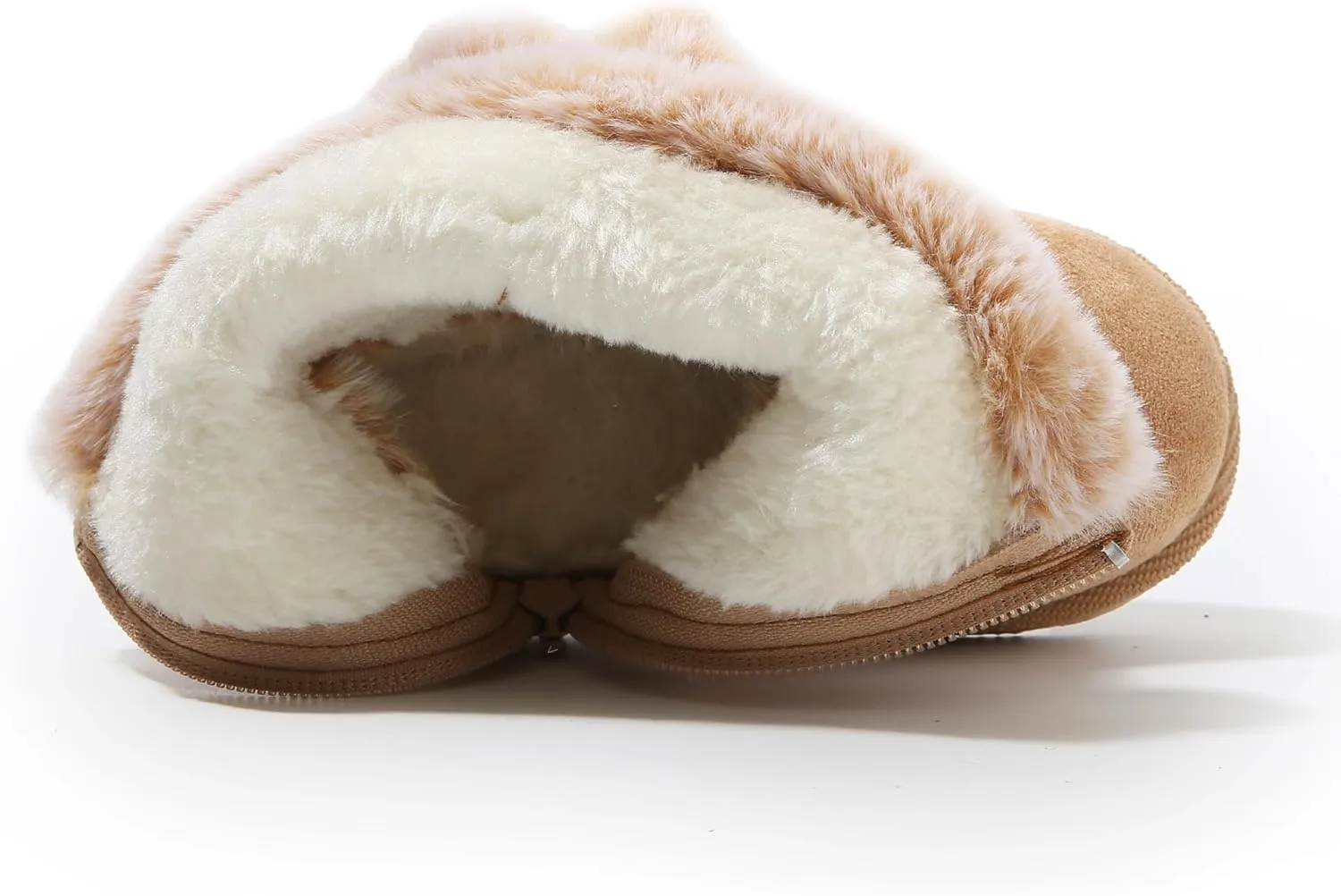 LONSOEN Kids Girls Boys Winter Warm Boots Suede Lightweight Faux Fur Lined Mid Calf Snow Boots for Toddler/Little Kid