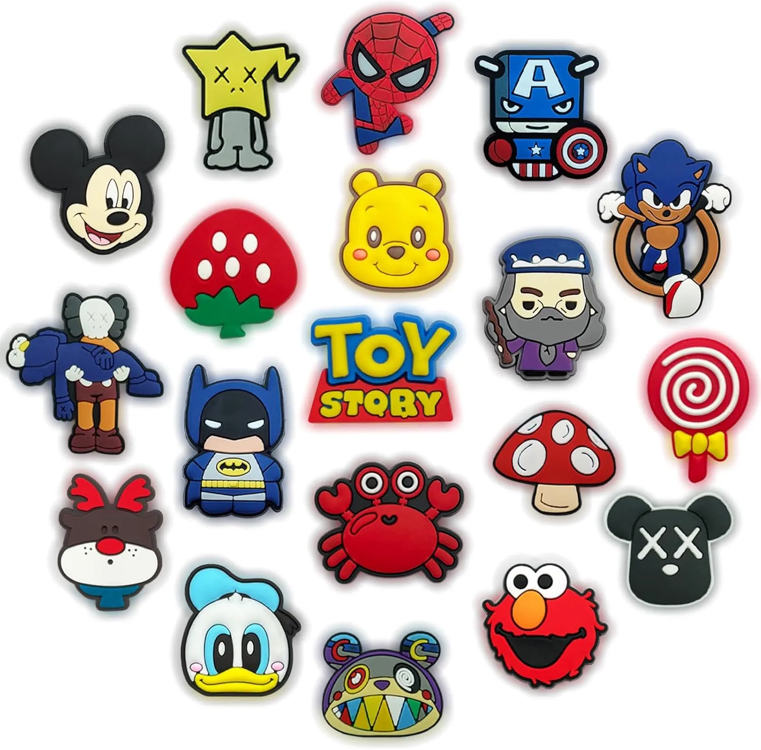 Lot of 30,50,100 Random Bulk Shoe Decorations and pins, Cute and Cool for DIY Accessories for Shoes, Sandals, and More