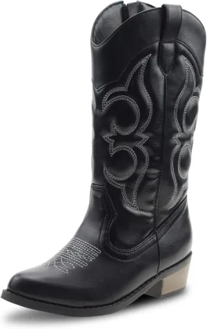 LseLom Girls Cowboy Boots Cowgirl Fashion Ankle Western Boots Boys Boots with Walking Heel Little Kid Big Kid