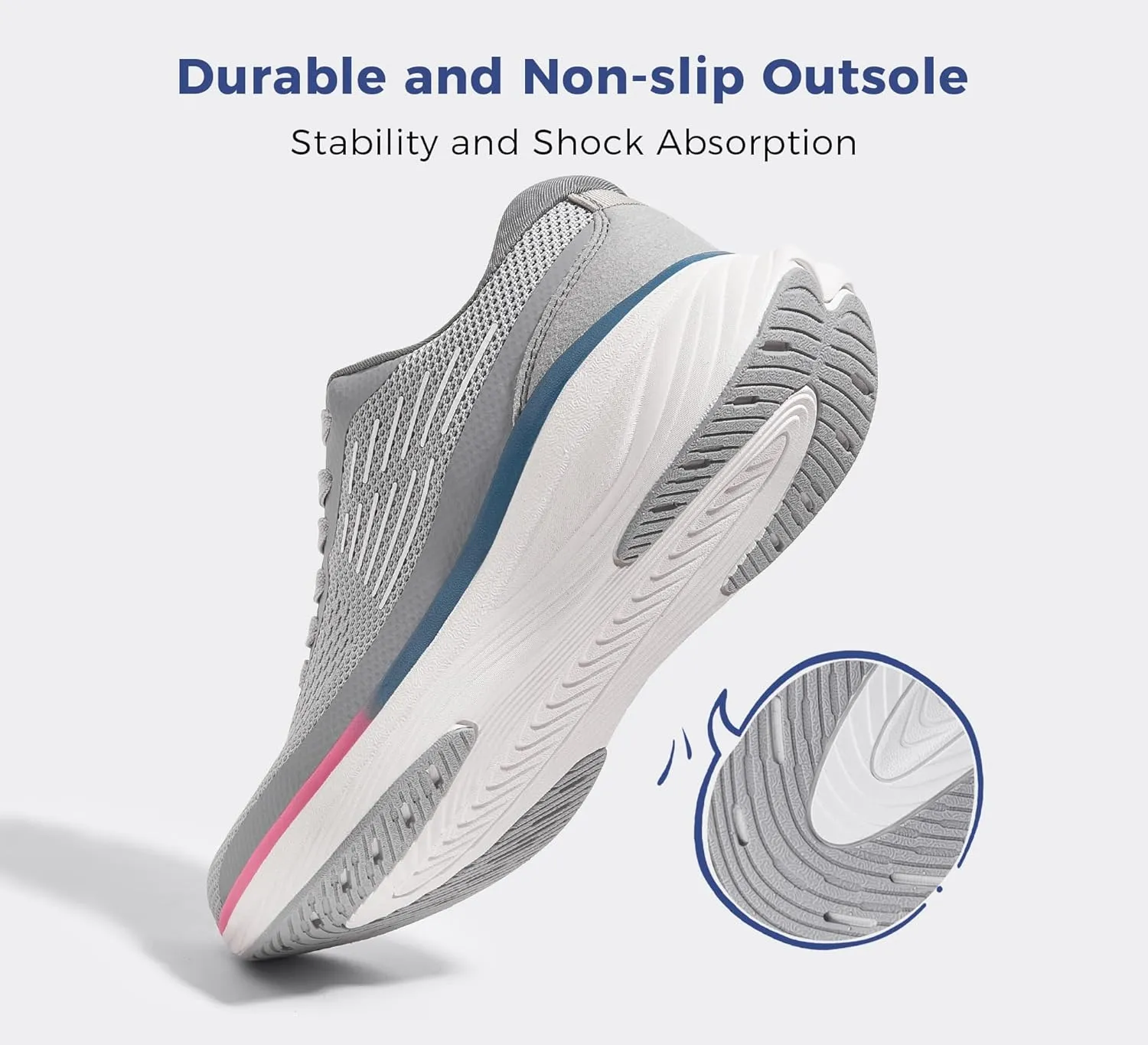 LUCKY STEP Women Running Shoes Chunky Tennis Workout Athletic Sports Gym Sneakers Cross Training Hiking Breathable Non Slip Walking Shoes