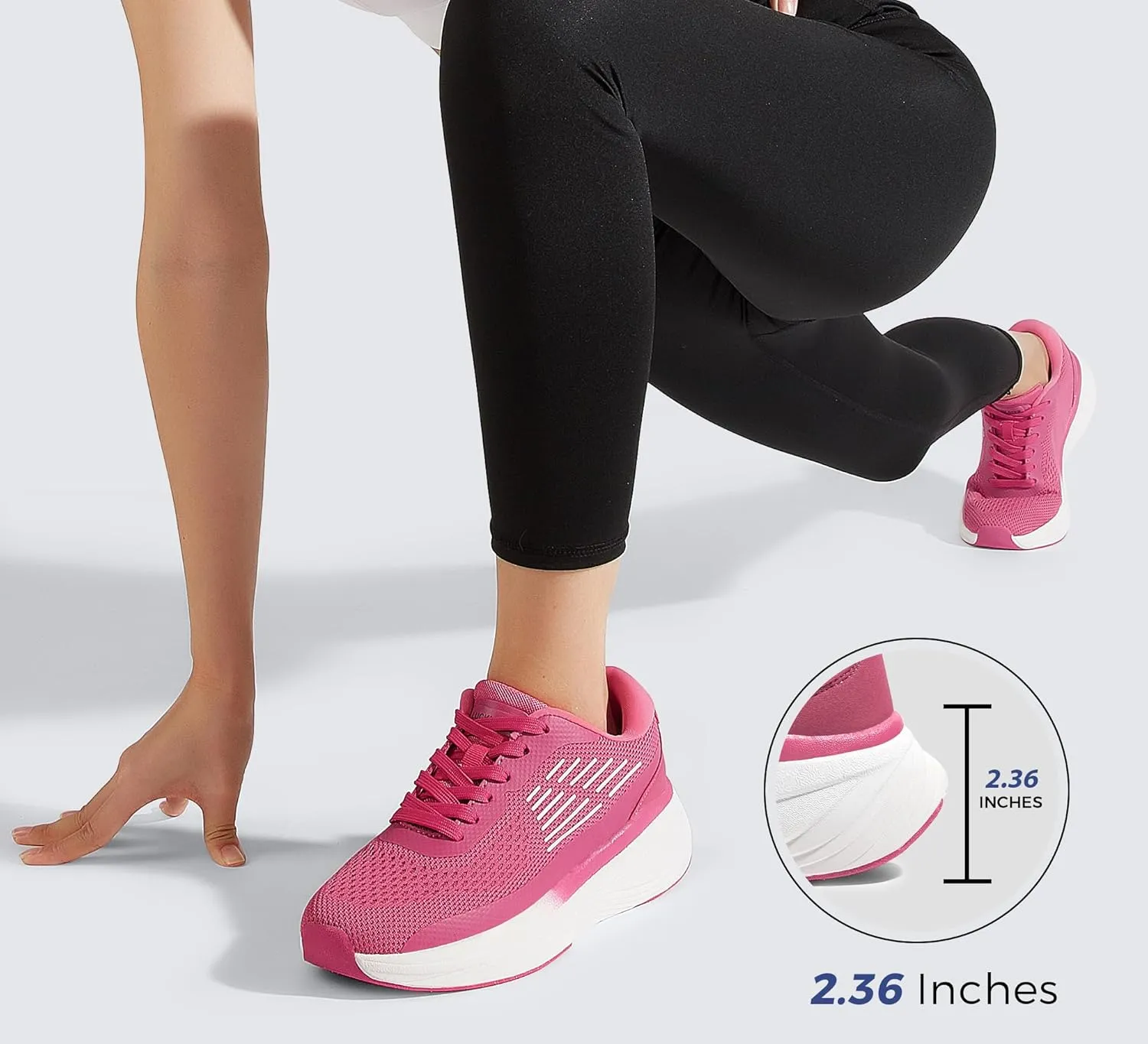 LUCKY STEP Women Running Shoes Chunky Tennis Workout Athletic Sports Gym Sneakers Cross Training Hiking Breathable Non Slip Walking Shoes