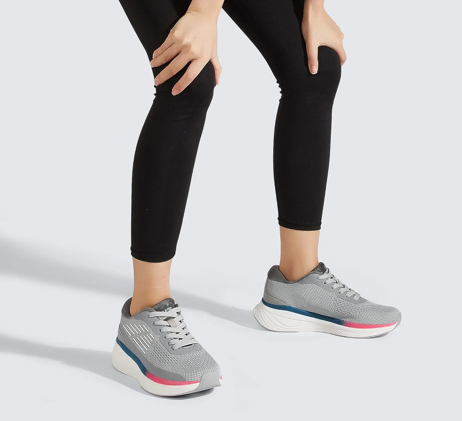 LUCKY STEP Women Running Shoes Chunky Tennis Workout Athletic Sports Gym Sneakers Cross Training Hiking Breathable Non Slip Walking Shoes