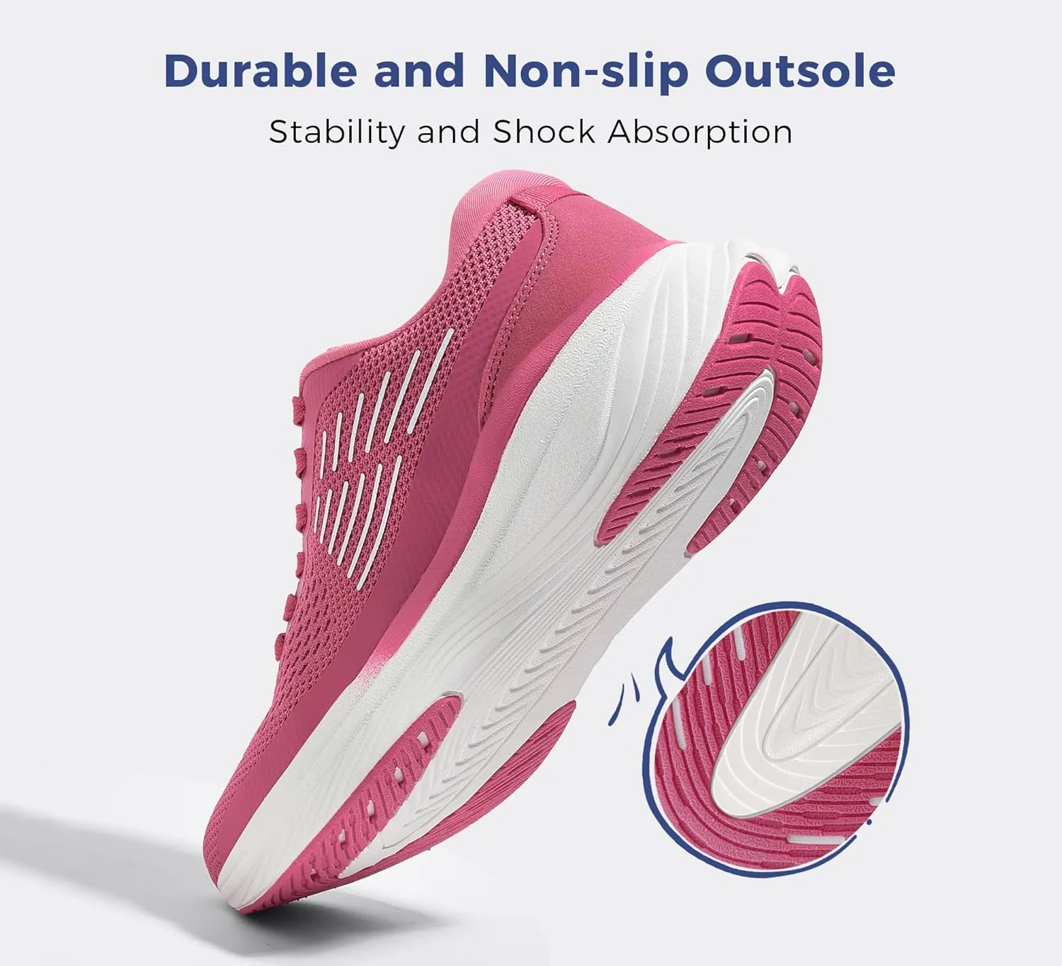 LUCKY STEP Women Running Shoes Chunky Tennis Workout Athletic Sports Gym Sneakers Cross Training Hiking Breathable Non Slip Walking Shoes