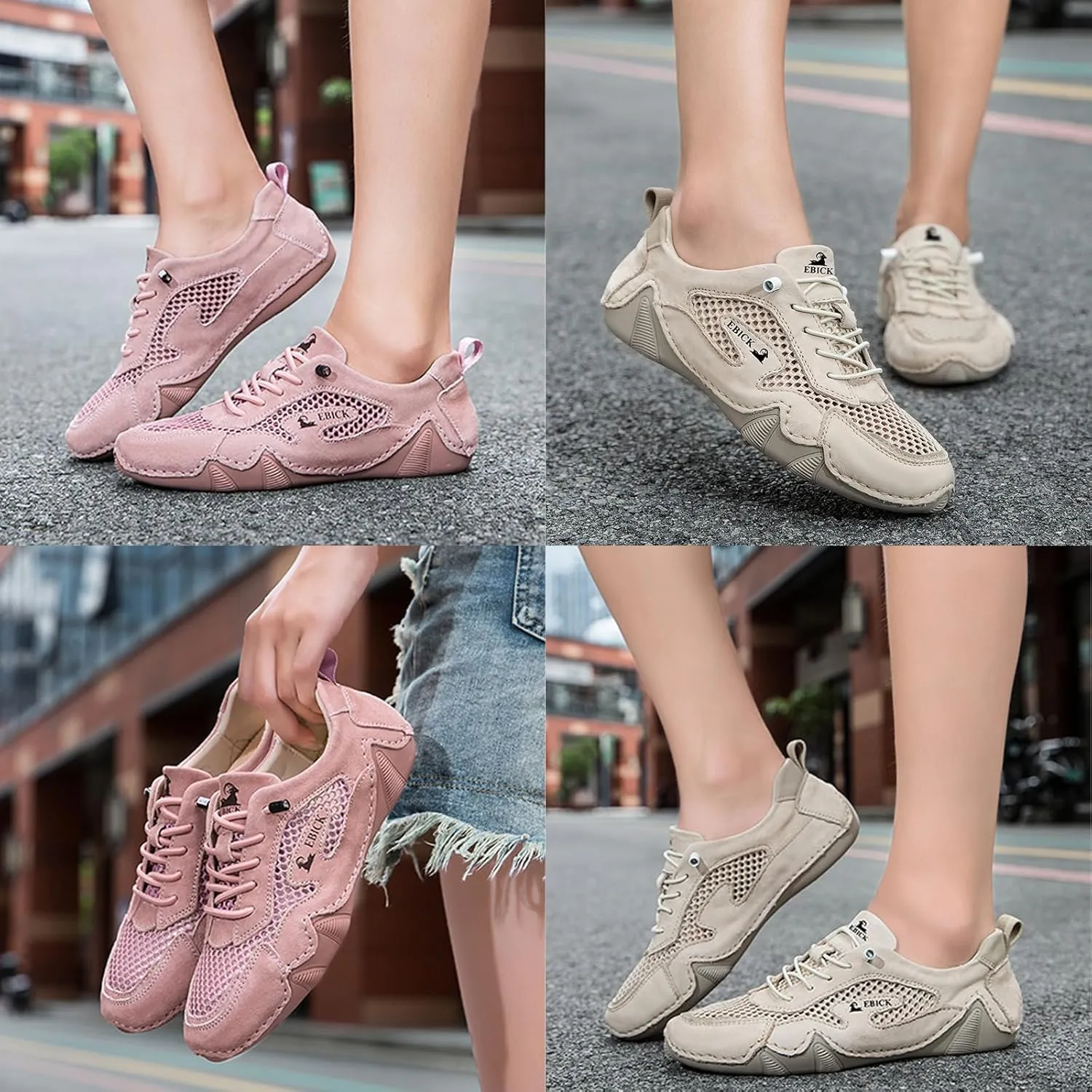 Lymphvity Classic ltalian Handmade Suede Sneakers for Womens,Outdoor Non Slip Low Top Breathable Chukka Boots Sports Beck Walking Casual Shoes