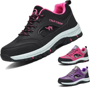 Lymphvity Women's Outdoor Hiking Orthopedic Shoes,Low Breathable Lightweight Lace Up Non Slip Sneakers Trail Trekking Shoes