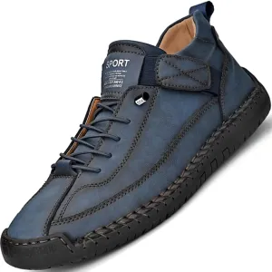 LZDZN Mens Leather Shoes for Men Loafers Casual Dress Driving Men's Boat Black Brown Khaki Blue Green Big Size Male Handmade Fashion