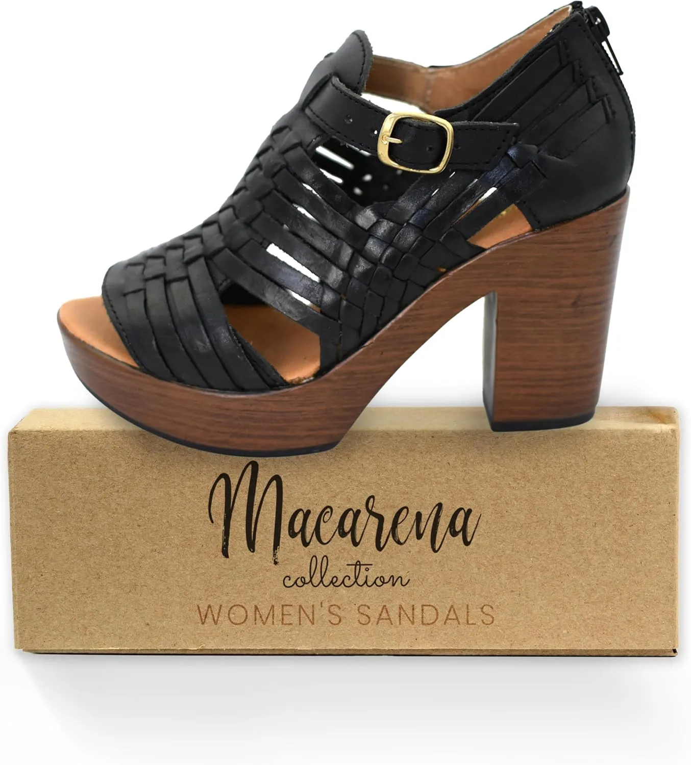 Macarena Collection Womens Shoes Leather Sandals for Women Huarache | Handmade Mexican Sandals Women | Comfortable & Stylish Womens Sandals 351 Multicolors