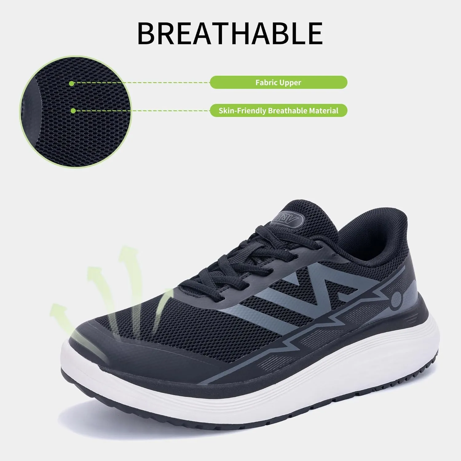MAFEKE Womens Orthotic Walking Shoes Arch Support Slip On Plantar FasciitisTennis Shoes Comfortable Breathable Sneakers for Foot Heel Pain Relief US 7-11