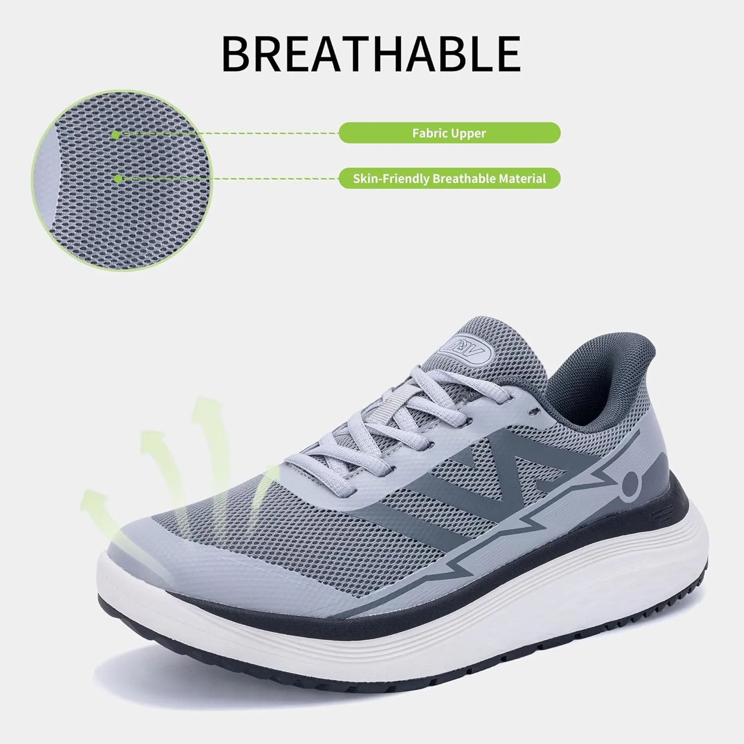 MAFEKE Womens Orthotic Walking Shoes Arch Support Slip On Plantar FasciitisTennis Shoes Comfortable Breathable Sneakers for Foot Heel Pain Relief US 7-11