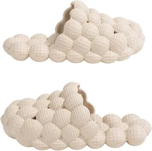 Massage Bubble Slides Slippers for Women Men, Funny Lychee Non-Slip Spa Slippers, Gym House Slippers Shower Bedroom Slippers, Thick Sole Spa Slides Slippers