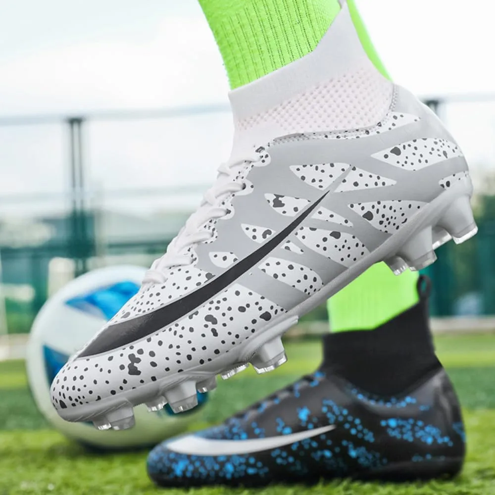 Maylrvjv Men's High-Top Soccer Shoes Big Kids Football Boots Breathable Lightweight Outdoor Indoor Professional Training Sneakers