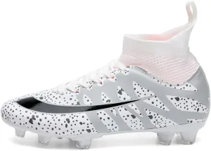 Maylrvjv Men's High-Top Soccer Shoes Big Kids Football Boots Breathable Lightweight Outdoor Indoor Professional Training Sneakers
