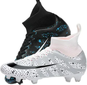 Maylrvjv Men's High-Top Soccer Shoes Big Kids Football Boots Breathable Lightweight Outdoor Indoor Professional Training Sneakers