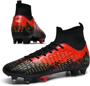 MEBAMY Men's Soccer Shoes Cleats High-Top Football Boots for Kids Outdoor Professional Training Athletic Turf Sneaker