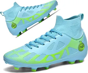MEBAMY Men's Soccer Shoes Cleats High-Top Football Boots for Kids Outdoor Professional Training Athletic Turf Sneaker