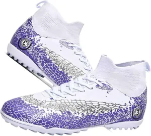 MEBAMY Soccer Cleats for Mens Rubber Sole Football Boots Comfortable Outdoor Soccer Shoes for Women Non-Slip Speed Leather Football Boots