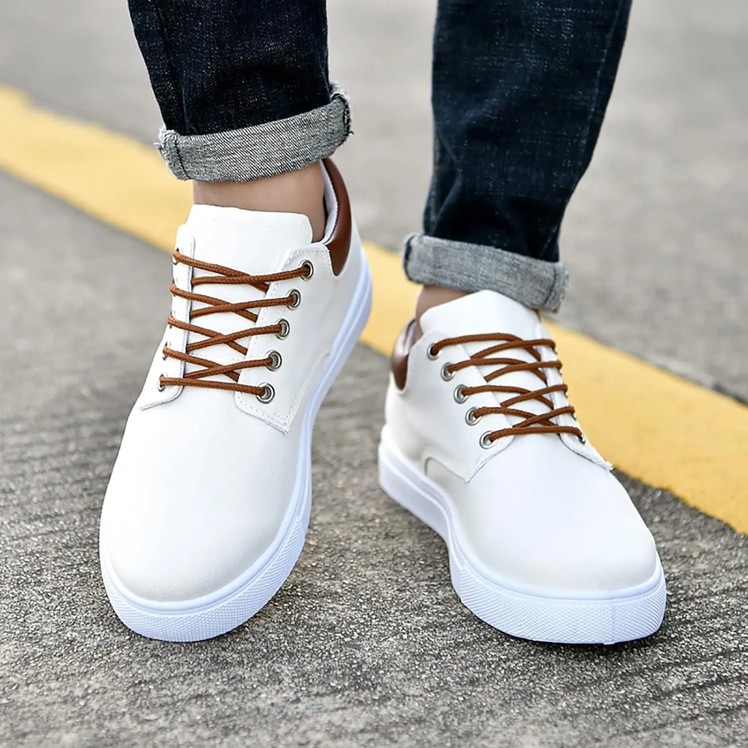 Men Casual Shoes Men Size 7 Men Low Top Canvas Walking Shoes Lace Up Fashion Sneakers Shoes for Men Boots