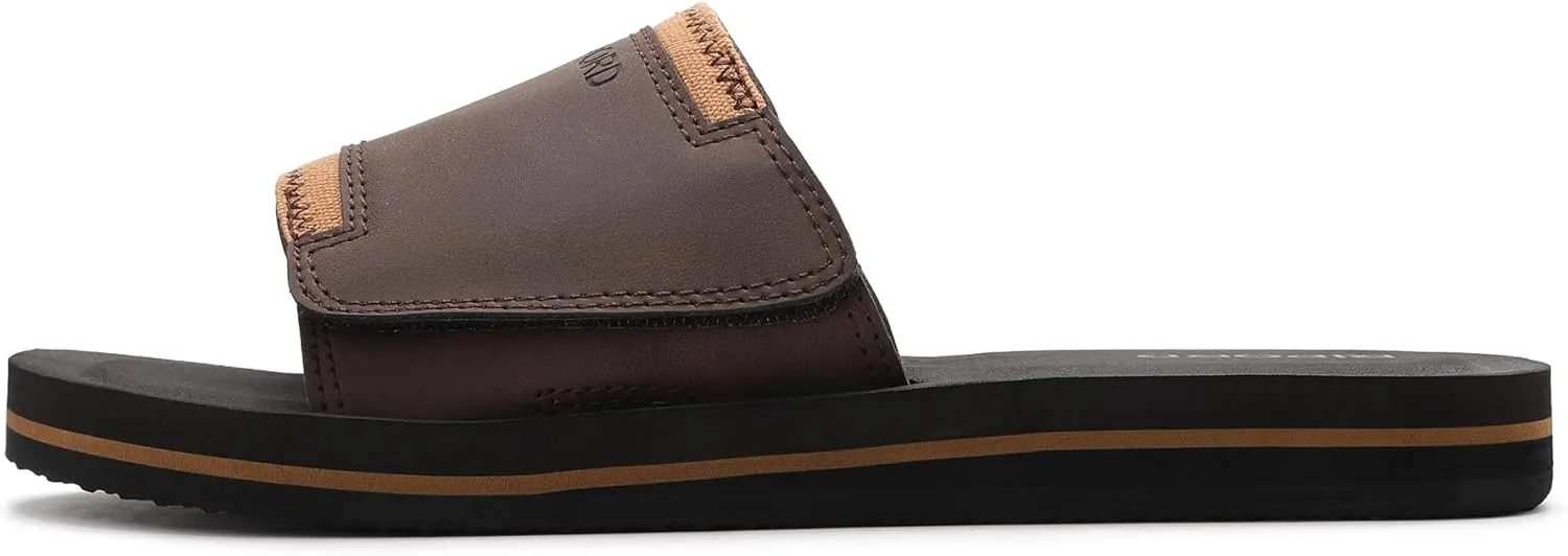 Mens Adjustable Slides Sandals Slip On Sandals Comfortable Athletic Anti-Slip Slides