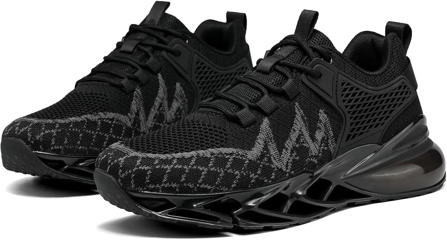 Mens Air Fashion Sneakers Blade Running Walking Shoes Comfortable Non Slip Work Sport Athletic Tennis Shoes