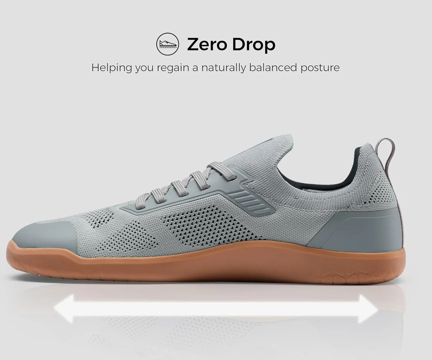 Men's Barefoot Shoes Zero Drop Wide Toe Box Minimalist Gym Shoes for Men Deadlift Cross Training Sneakers