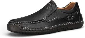 Men's Casual Leather Loafers Shoes Slip On Dress Shoes Walking Driving Moccasins