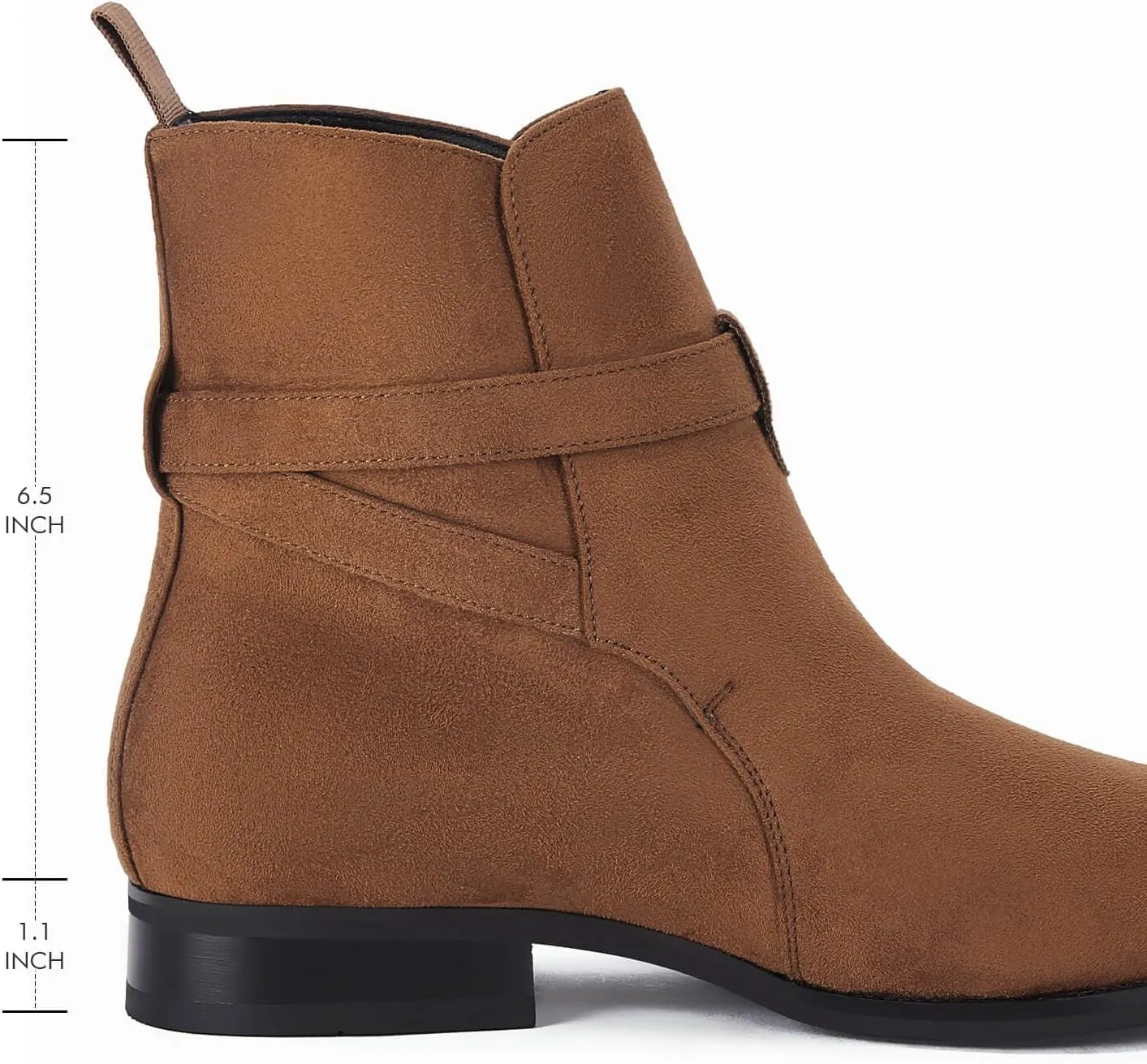 Mens Chelsea Boots Dress Shoes Buckle Strap Chukka Motorcycle Comfortable Walking Ankle Booties