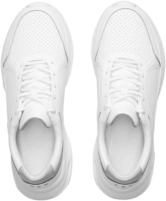 Men's Comfortable Leather Walking Shoes Running Tennis Athletic Gym Workout Cross Training Sneakers