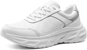 Men's Comfortable Leather Walking Shoes Running Tennis Athletic Gym Workout Cross Training Sneakers