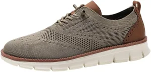 Mens Dress Shoes Work Shoes Wide Width Non Slip Casual Dress Lightweight Breathable Basic Relaxed Shoe Business Workout Walking Running Outdoor Sneakers Mesh Knit Lace-Up Soft Loafers Oxfords