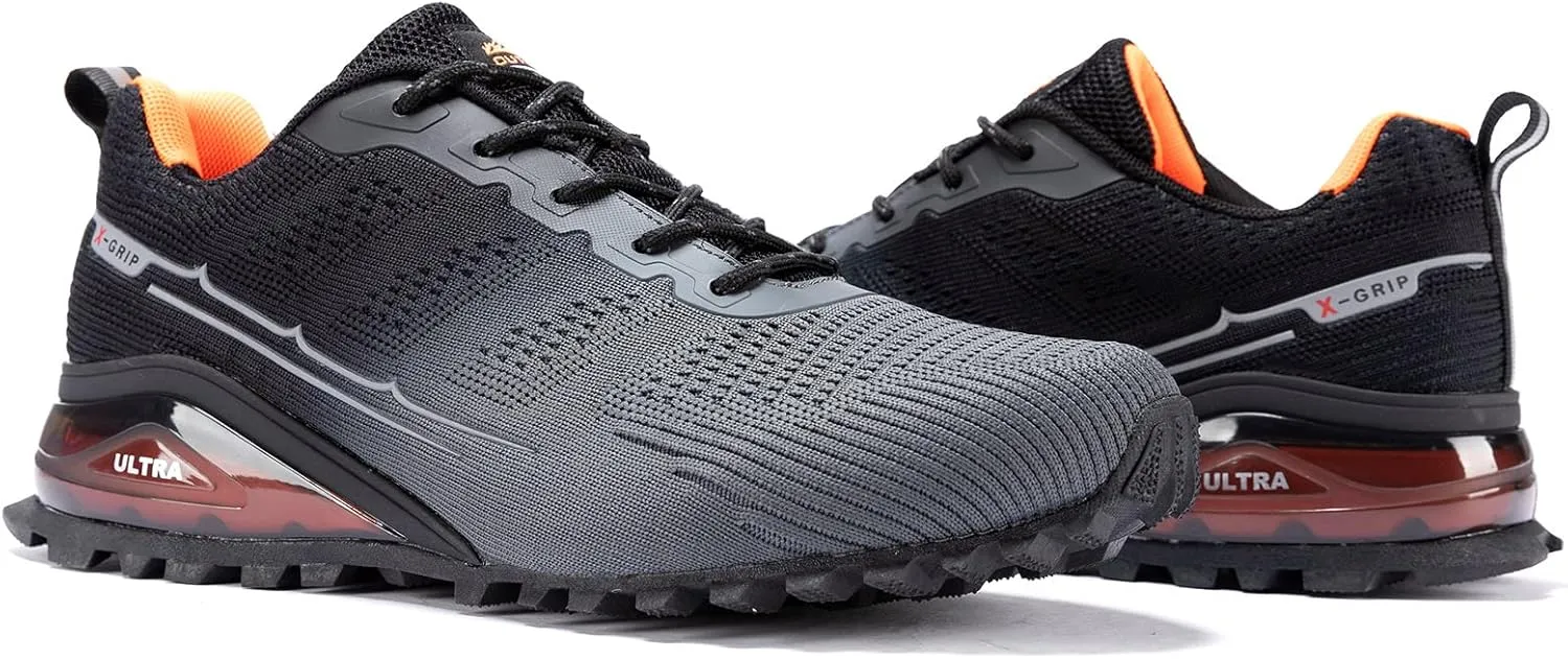 Men's Fashion Sneakers Lightweight Breathable Walking Shoes Tennis Cross Training Shoe Non Slip Trail Running Shoes