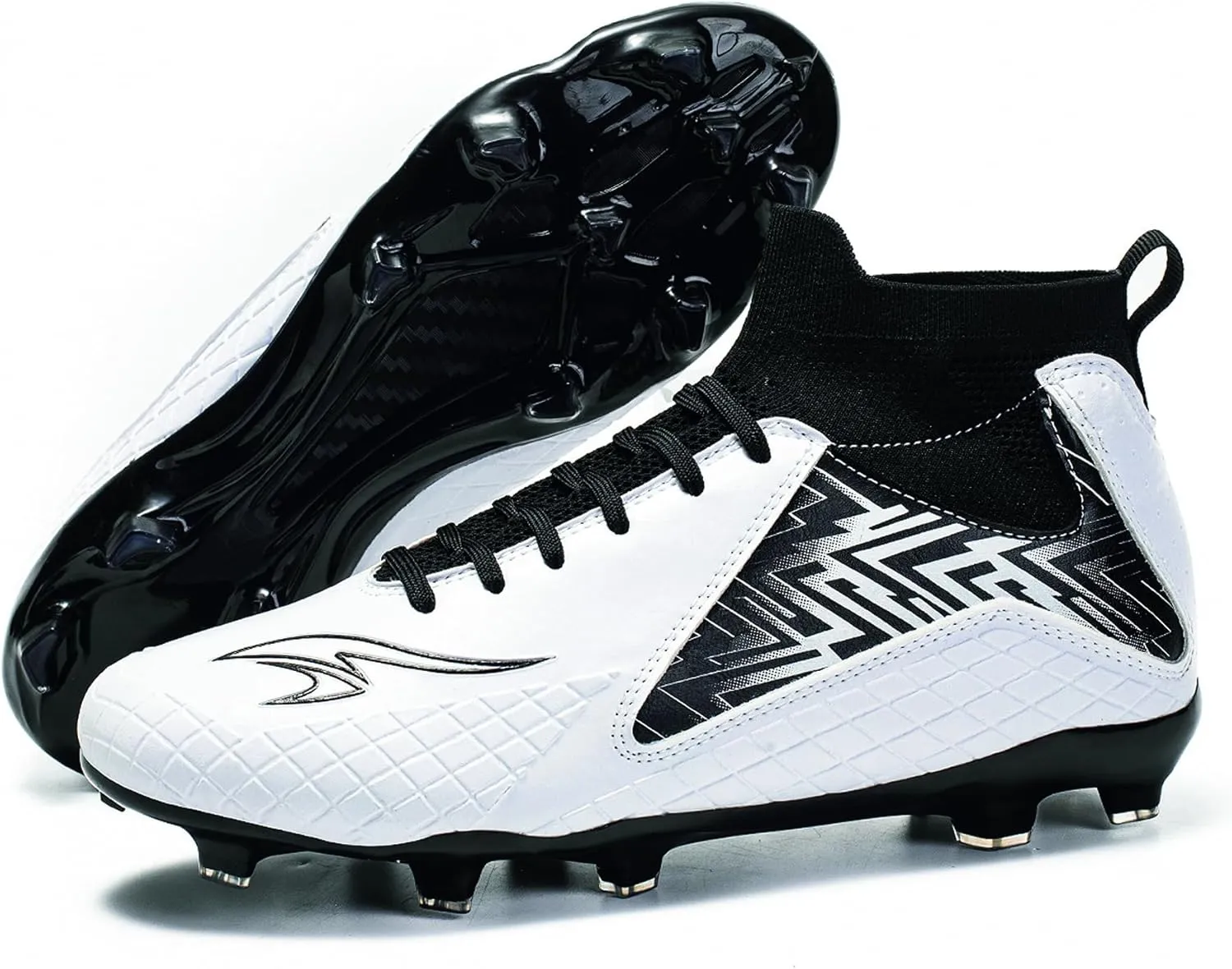 Men's Football Boots with Long Spikes are Breathable, Non Slip, and Lightweight, Suitable for Professional Match Training