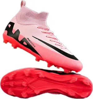 Mens High-Top Football Boots Women's Soccer Cleats for Training Youth Futsal Shoes for Outdoor Indoor