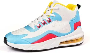Men's High Top Sneakers Outdoor Comfortable Air Cushion Running Shoes Non-Slip Walking Trainers Fashion Basketball Sneakers