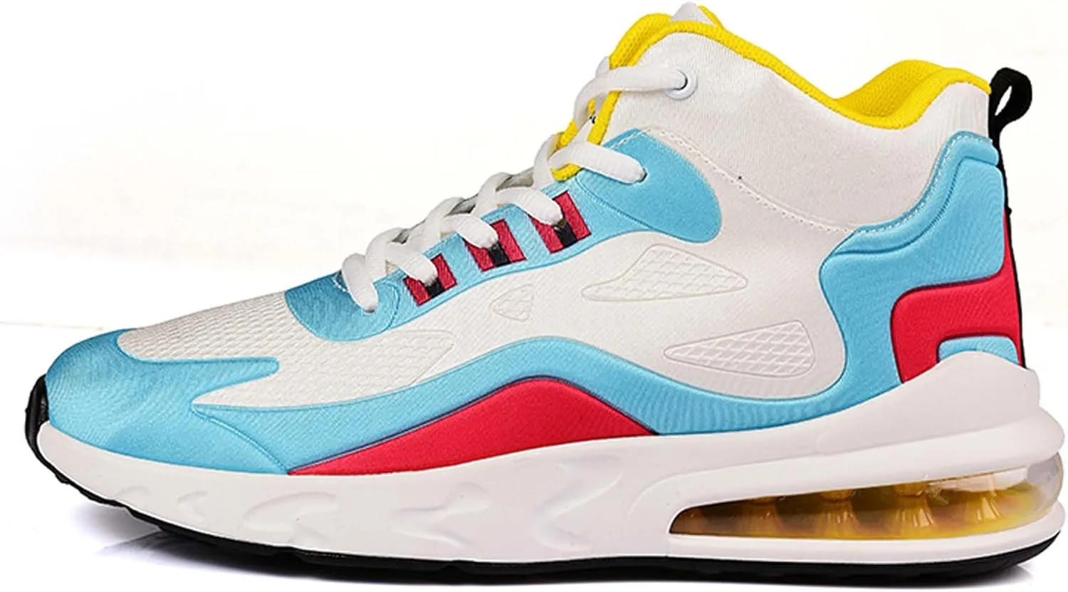 Men's High Top Sneakers Outdoor Comfortable Air Cushion Running Shoes Non-Slip Walking Trainers Fashion Basketball Sneakers