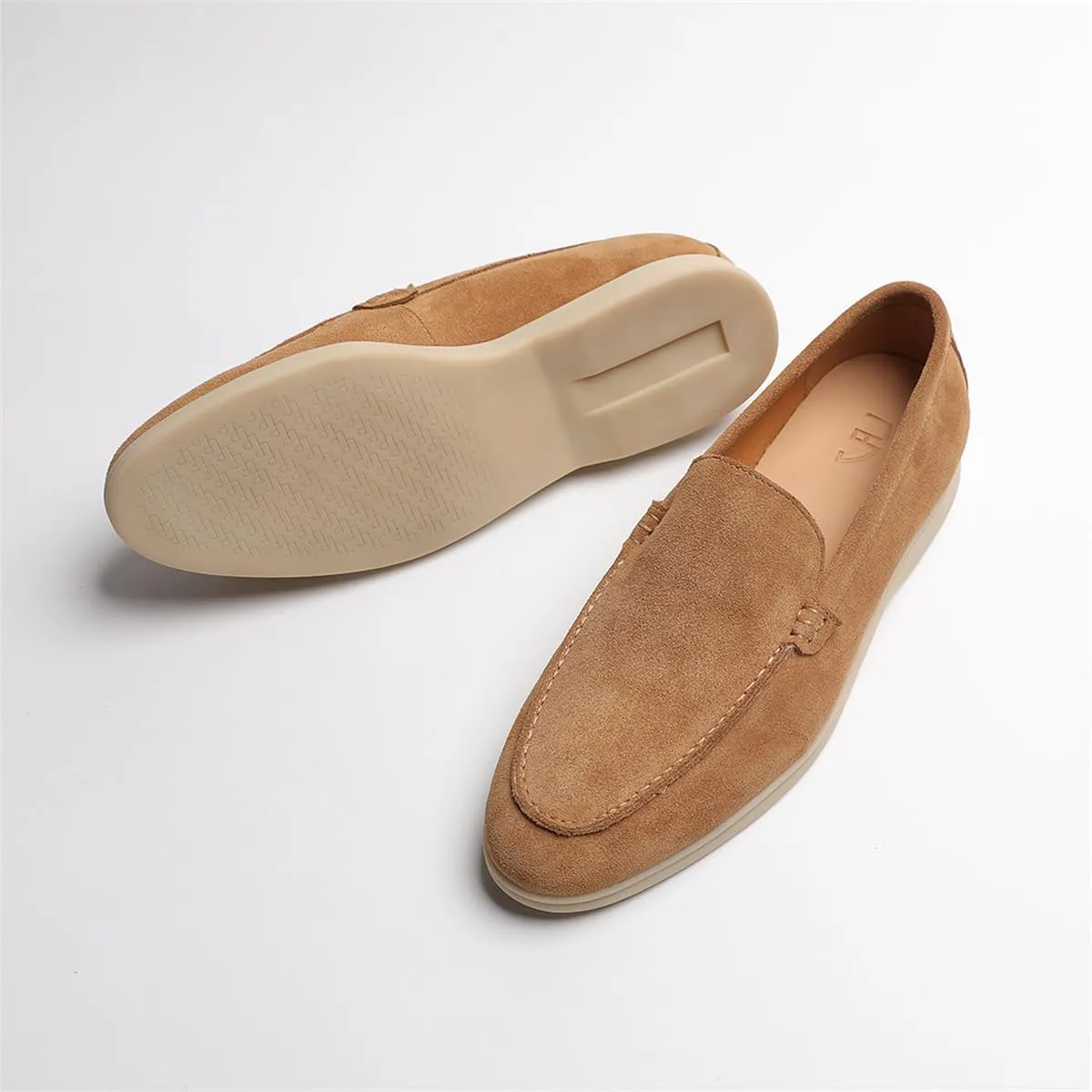Men's Loafers & Slip-Ons - Genuine Leather Slip-On Loafers for Men | Comfortable Casual Shoes with Elastic