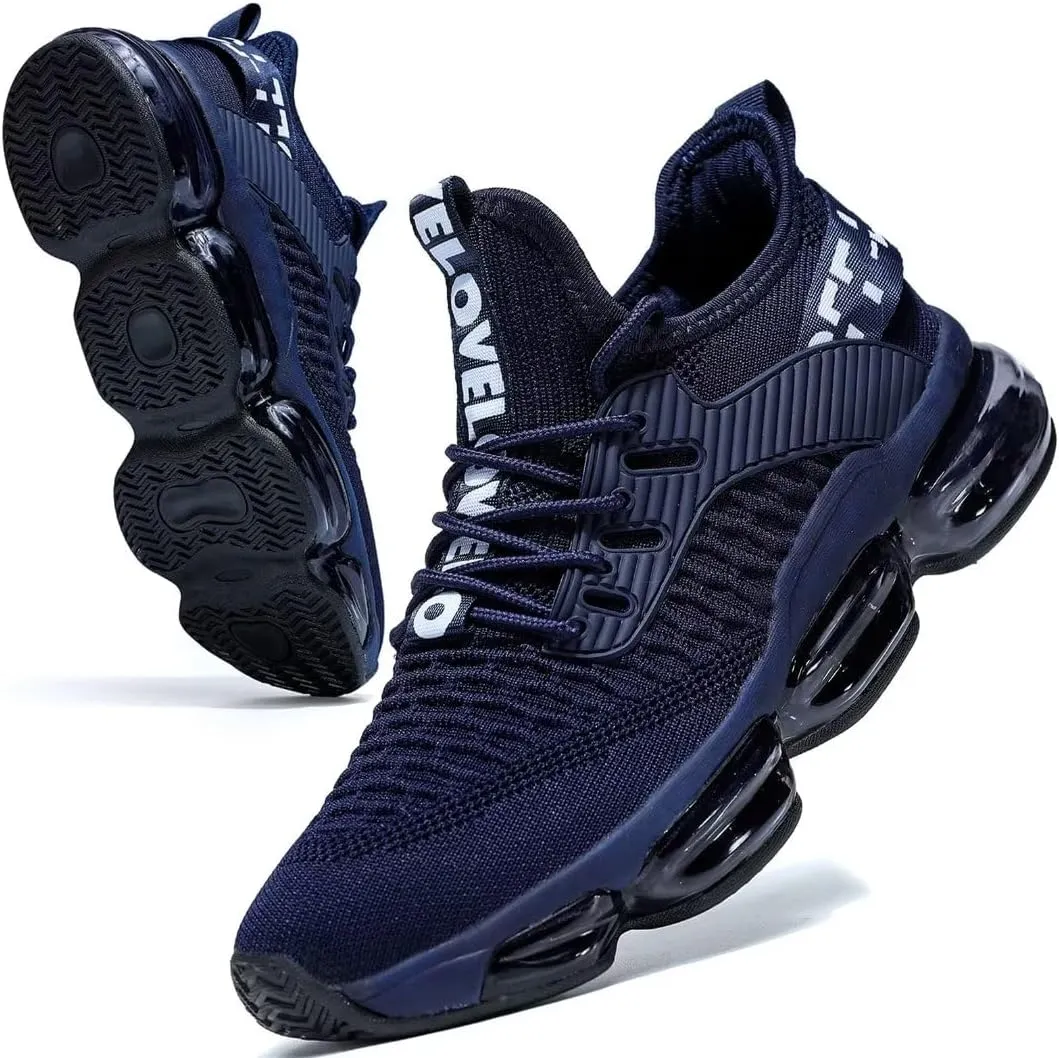 Mens Running Shoes Air Cushion Tennis Walking Sneakers Casual Sport Gym Jogging
